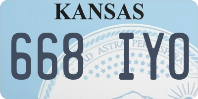 KS license plate 668IYO