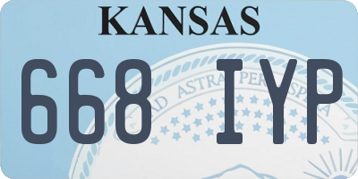 KS license plate 668IYP
