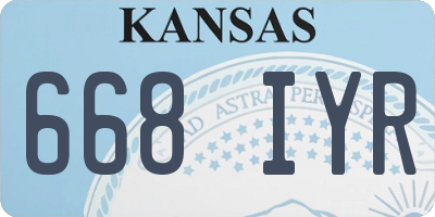 KS license plate 668IYR