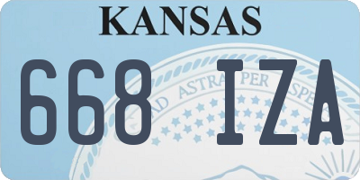 KS license plate 668IZA