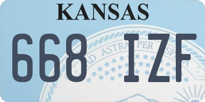 KS license plate 668IZF