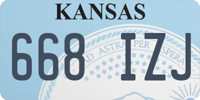 KS license plate 668IZJ