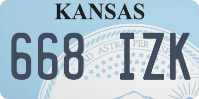 KS license plate 668IZK