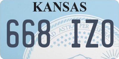 KS license plate 668IZO
