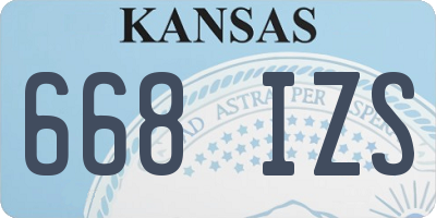 KS license plate 668IZS