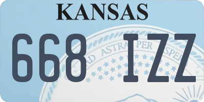 KS license plate 668IZZ