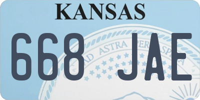 KS license plate 668JAE