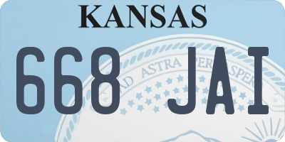 KS license plate 668JAI