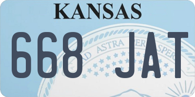 KS license plate 668JAT