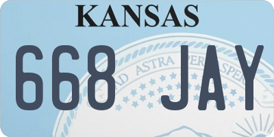 KS license plate 668JAY