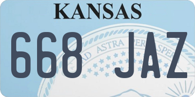 KS license plate 668JAZ