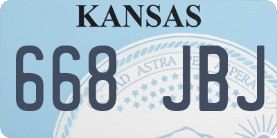 KS license plate 668JBJ