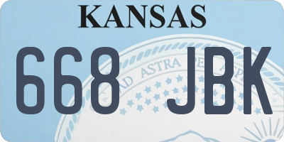 KS license plate 668JBK
