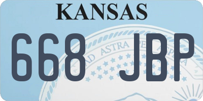 KS license plate 668JBP