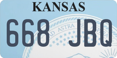 KS license plate 668JBQ