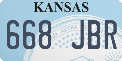 KS license plate 668JBR