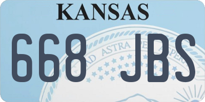 KS license plate 668JBS