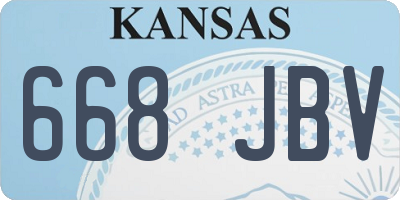 KS license plate 668JBV