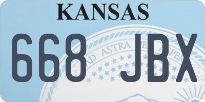 KS license plate 668JBX