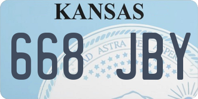 KS license plate 668JBY