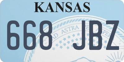 KS license plate 668JBZ