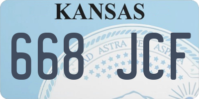 KS license plate 668JCF