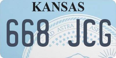 KS license plate 668JCG