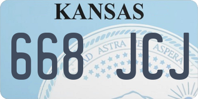KS license plate 668JCJ