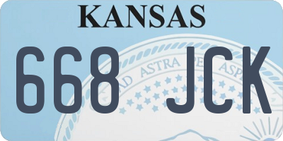 KS license plate 668JCK