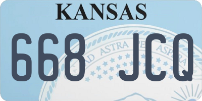 KS license plate 668JCQ