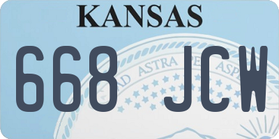 KS license plate 668JCW