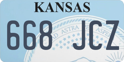 KS license plate 668JCZ