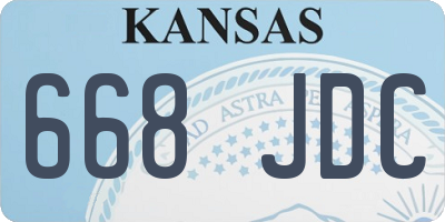 KS license plate 668JDC