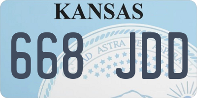 KS license plate 668JDD