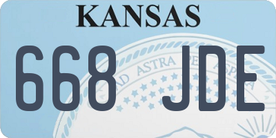 KS license plate 668JDE