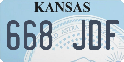 KS license plate 668JDF