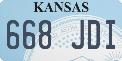 KS license plate 668JDI