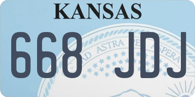 KS license plate 668JDJ
