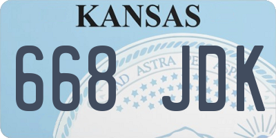 KS license plate 668JDK