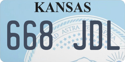 KS license plate 668JDL