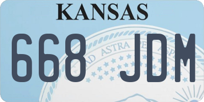 KS license plate 668JDM