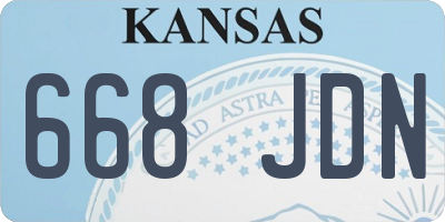 KS license plate 668JDN