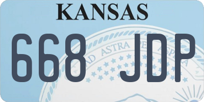 KS license plate 668JDP