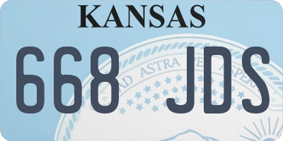 KS license plate 668JDS