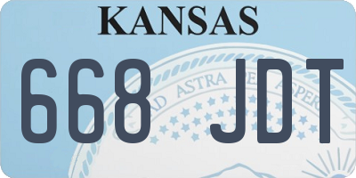 KS license plate 668JDT