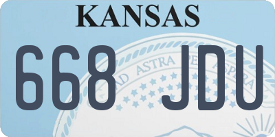 KS license plate 668JDU