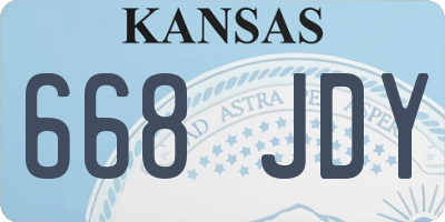 KS license plate 668JDY