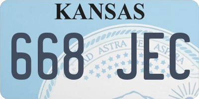 KS license plate 668JEC