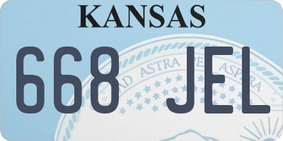 KS license plate 668JEL