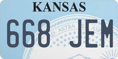 KS license plate 668JEM